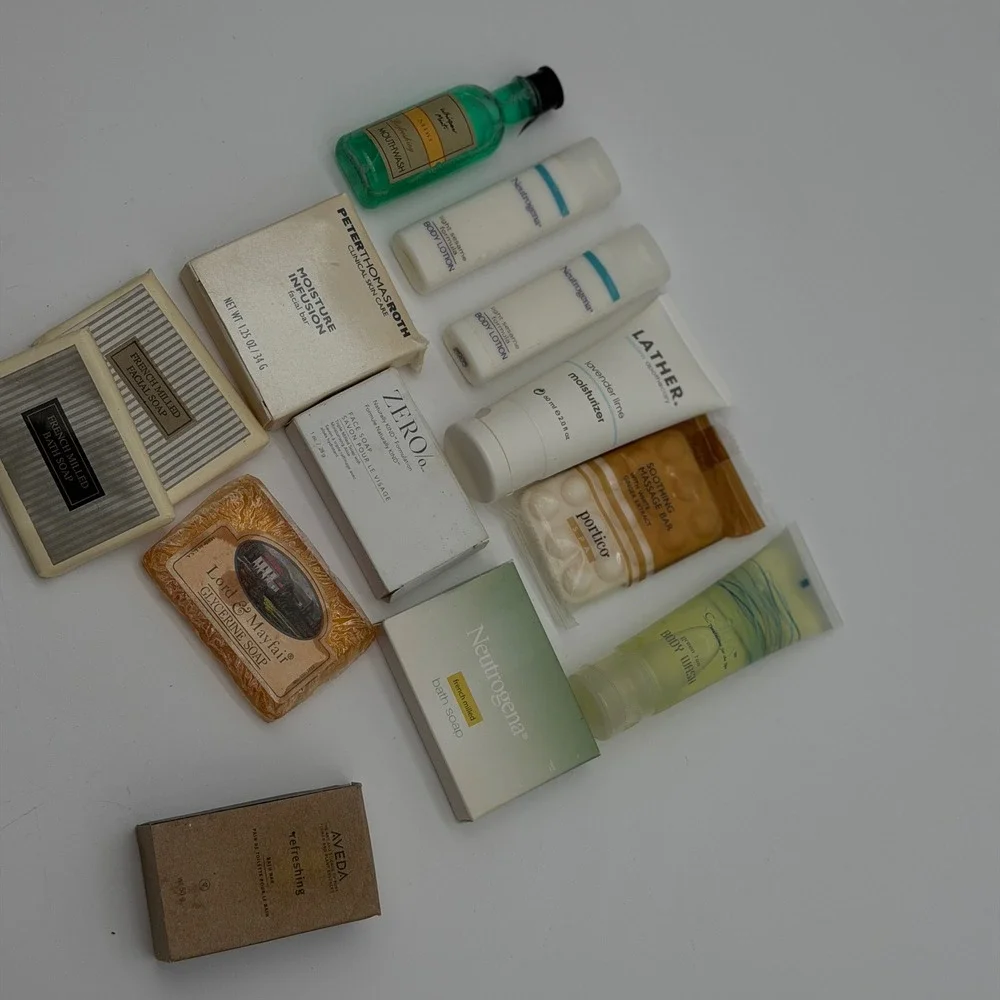 Luxury Hotel Amenity Lot Aveda Neutrogena Peter Thomas Roth Lather Soaps Lotion